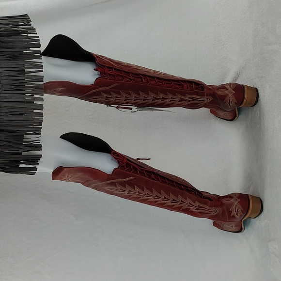 Lane Boots Ladies Lexington OTK Smoldering Ruby Boots LB0499E - Picture 2 of 7